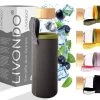 LIVONDO Gourde En Verre, 0 Litre, Avec Couvercle En Bambou Et Housse De Protection En Néoprène, Testée Pour Les Substances Nocives, Va Au Lave-vaisselle, étanche, écologique, City Ulitmate Gris 1 LIVONDO Gourde En Verre, 0 Litre, Avec Couvercle En Bambou Et Housse De Protection En Néoprène, Testée Pour Les Substances Nocives, Va Au Lave-vaisselle, étanche, écologique, City Ulitmate Gris -Dégustation Délicate 1200x1187 15