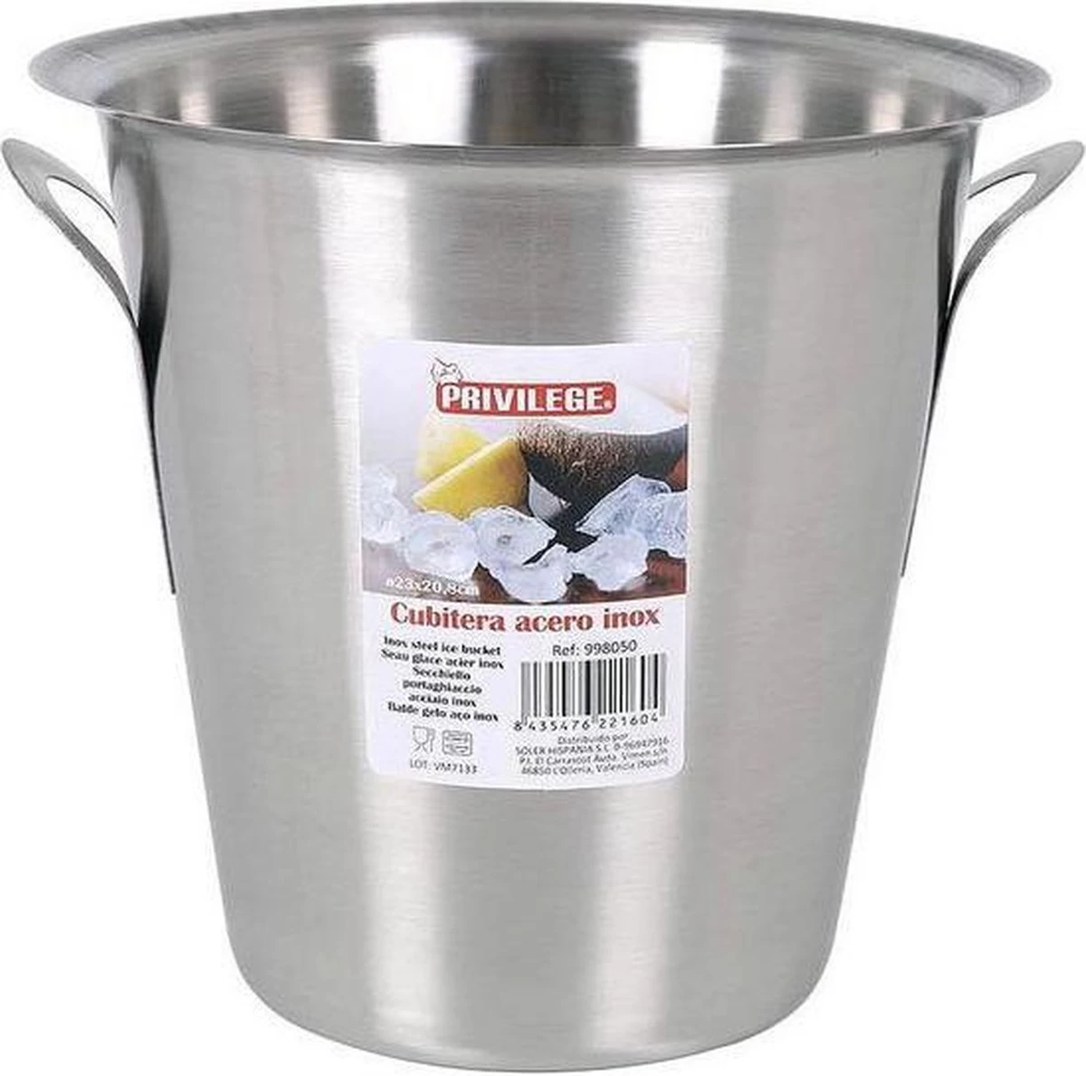 Cave à Champagne / Cave à Vin / Seau à Glace Inox Privilege Ø 20 Et 20,8 Cm De Hauteur 5 Cave à Champagne / Cave à Vin / Seau à Glace Inox Privilege Ø 20 Et 20,8 Cm De Hauteur – Image 3