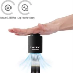 Pompe à Vide à Vin DOWO® Avec échelle De Date - Bouchon à Vin - Pompe à Vide à Vin - Bouchon à Champagne -Dégustation Délicate 1200x1189 8