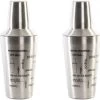 2x Shakers à Cocktails Argent 500 Ml En Acier Inoxydable - Fournitures De Cuisine - Fournitures Bar/café - Confection De Cocktails - Tasses à Mix/secouer -Dégustation Délicate 1200x1190 10