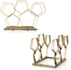 Mémoire Le Trésor - Casier à Vin - Casier à Vin Métal - Forme Pentagone - 5 Bouteilles - Accessoires De Vêtements Pour Bébé Vin - Moderne - Luxe - Handgemaakt - Qualité Horeca -Dégustation Délicate 1200x1190 6