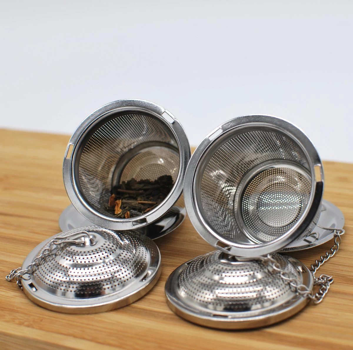 Bulbe D'herbes Pour Passoire à Thé Blended Style De Vie® - Set De 2 - Comprenant Une Assiette D'égouttage Et Un Presse-épices 6 Bulbe D'herbes Pour Passoire à Thé Blended Style De Vie® - Set De 2 - Comprenant Une Assiette D'égouttage Et Un Presse-épices – Image 4