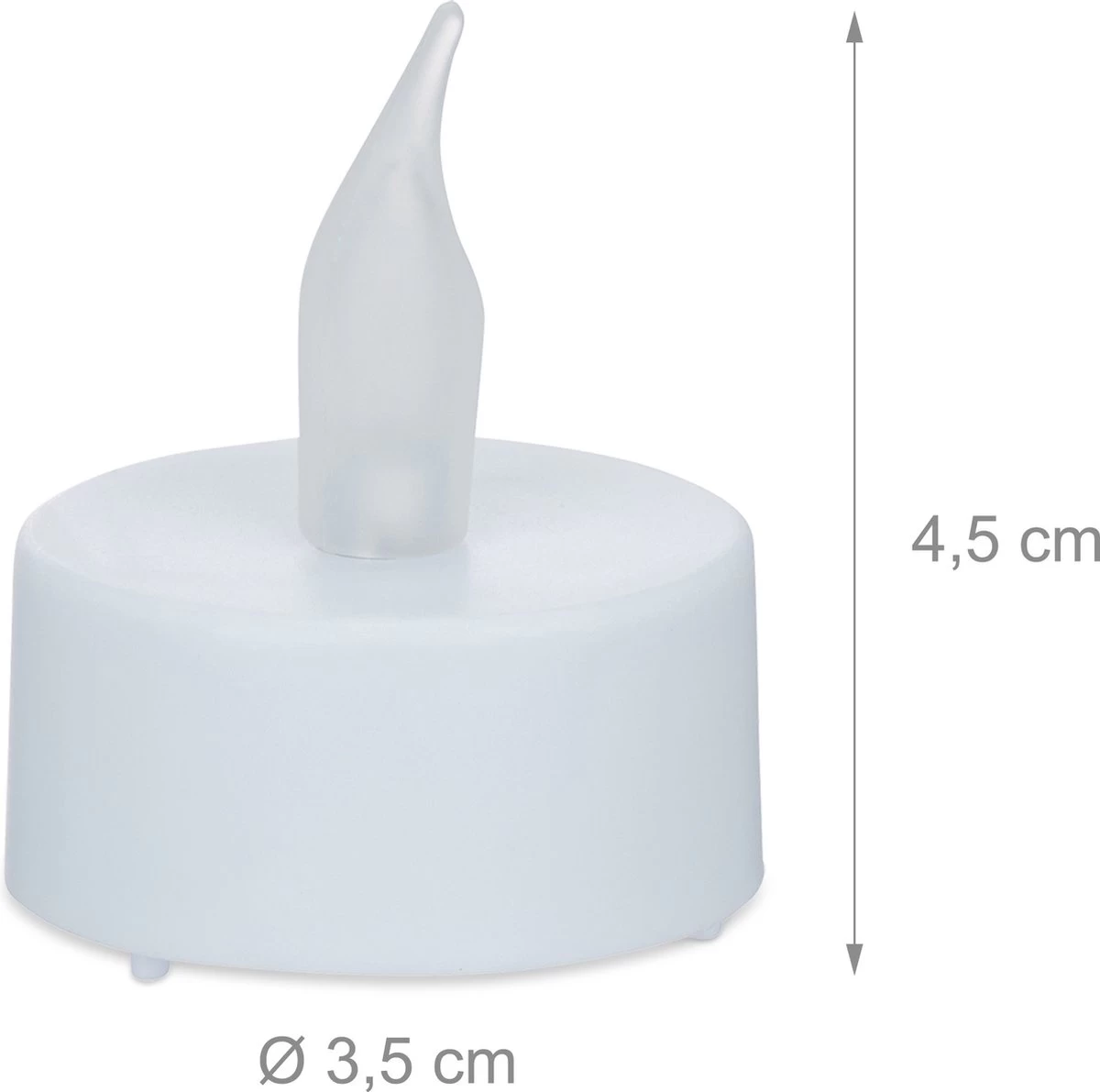 Relaxdays 12 X Bougies Chauffe-plat LED Dans Un Ensemble De Bougies Chauffe-plat - éclairage De Fête - Atmosphérique - Blanc 7 Relaxdays 12 X Bougies Chauffe-plat LED Dans Un Ensemble De Bougies Chauffe-plat - éclairage De Fête - Atmosphérique - Blanc – Image 5