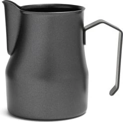 Pot à Lait Style Italien - 500ml - Acier Inoxydable - Noir - Pot à Mousse De Lait