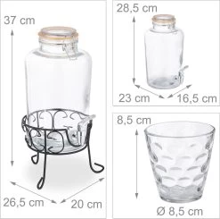 Ensemble De Robinet De Limonade Relaxdays Avec Support - 4 L - Distributeur De Boissons Avec Robinet - Canette De Sangria 16 Ensemble De Robinet De Limonade Relaxdays Avec Support - 4 L - Distributeur De Boissons Avec Robinet - Canette De Sangria -Dégustation Délicate 1200x1192 9
