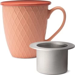 KIVY Grande Tasse à Thé Avec Couvercle Et Passoire, 650 Ml, Grande Grande Tasse Avec Tasse Jumbo, Grande Tasse à Thé, Tasses à Thé, Tasse à Thé Avec Couvercle, Tasse à Thé Avec Passoire, Grande Tasse Avec Couvercle