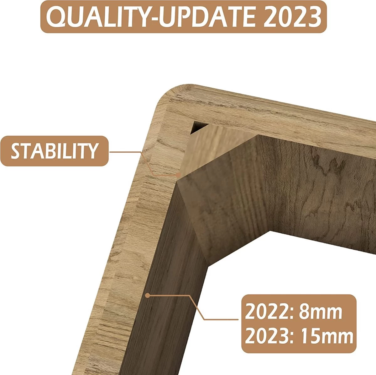 Knock Box En Bois (chêne) Et Insert En Acier Inoxydable, Grande Knock Box Amovible Pour Un Nettoyage Facile, Knock Box Pour Home Barista, Accessoires Porte-filtre 5 Knock Box En Bois (chêne) Et Insert En Acier Inoxydable, Grande Knock Box Amovible Pour Un Nettoyage Facile, Knock Box Pour Home Barista, Accessoires Porte-filtre – Image 3