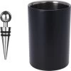 Seau à Vin/seau à Vin Noir Avec Aspirateur Sur Acier Inoxydable D12 X H18 Cm