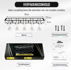 Nolad - Porte-verres à Vin - Casier à Vin En Métal - 15 Verres - Noir Mat 18 Nolad - Porte-verres à Vin - Casier à Vin En Métal - 15 Verres - Noir Mat -Dégustation Délicate 1200x1197 9
