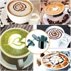 DOWO® - Mousseur à Lait Manuel - Acier Inoxydable - 800 Ml - Mousseur à Lait - Passe Au Lave-vaisselle - Barista - Pot à Lait - Base Résistante à La Chaleur - Induction -Dégustation Délicate 1200x1198 12