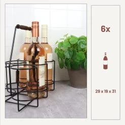 Orange85 à Vin - Porte-bouteille - Debout - Convient Pour 6 Bouteilles - Zwart - Métal - Range-bouteilles -Dégustation Délicate 1200x1198 30