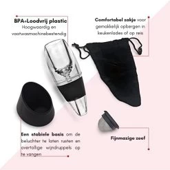 Onirique - Aérateur De Vin - Carafe à Vin - Vin - Aérateur - Anti-goutte - Rapide - Décanter - Verseur De Carafe - Avec Passoire -Dégustation Délicate 1200x1198 32