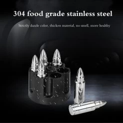 TDR-RVS 6 Pierres à Whisky-avec Une Forme De Balle-réutilisable-argent 18 TDR-RVS 6 Pierres à Whisky-avec Une Forme De Balle-réutilisable-argent -Dégustation Délicate 1200x1198 40