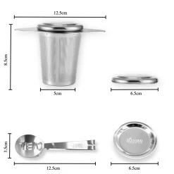 Passoire à Thé Avec Poignée , Y Compris Plaque Goutte à Goutte Et Herbe Squeezer - Oeuf Thee Pour Le Thé En Vrac - Filtre à Thé Pour Le Thé En Vrac - Boule à Thee -Dégustation Délicate 1200x1198 7