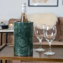 Refroidisseur à Vin Marbre Vert Bris - Refroidisseur à Champagne Vert - Refroidisseur à Bouteille Marbre