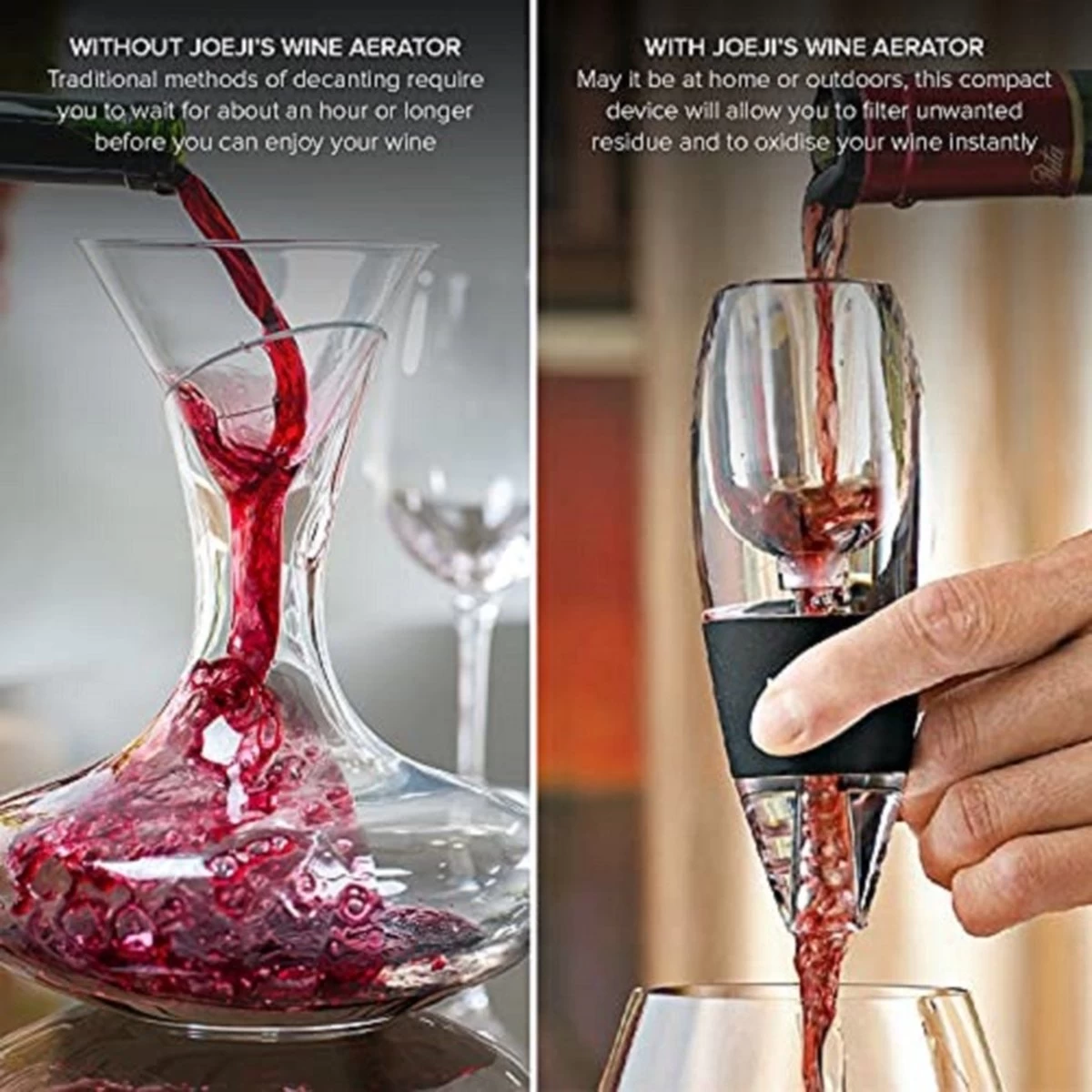 Aérateur Vin Bec Verseur En Acrylique - Carafe A Carafe élégante Avec Support Anti-goutte - Decanteur A Vin Instantané Pour Toute Amertume Et Oxygéner Le Vin En Quelques Secondes. 4 Aérateur Vin Bec Verseur En Acrylique - Carafe A Carafe élégante Avec Support Anti-goutte - Decanteur A Vin Instantané Pour Toute Amertume Et Oxygéner Le Vin En Quelques Secondes. – Image 2