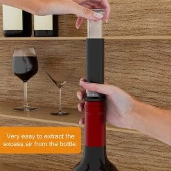 DOWO® - Bouchon à Vin Sous Vide - Avec 4 Bouchons à Vin - Pompe à Vide à Vin - Accessoires Vin - Valve à Vin - Bouchon à Vin - Pompe à Vin - Pompe à Vide - Économiseur De Vin -Dégustation Délicate 1200x1200 1063