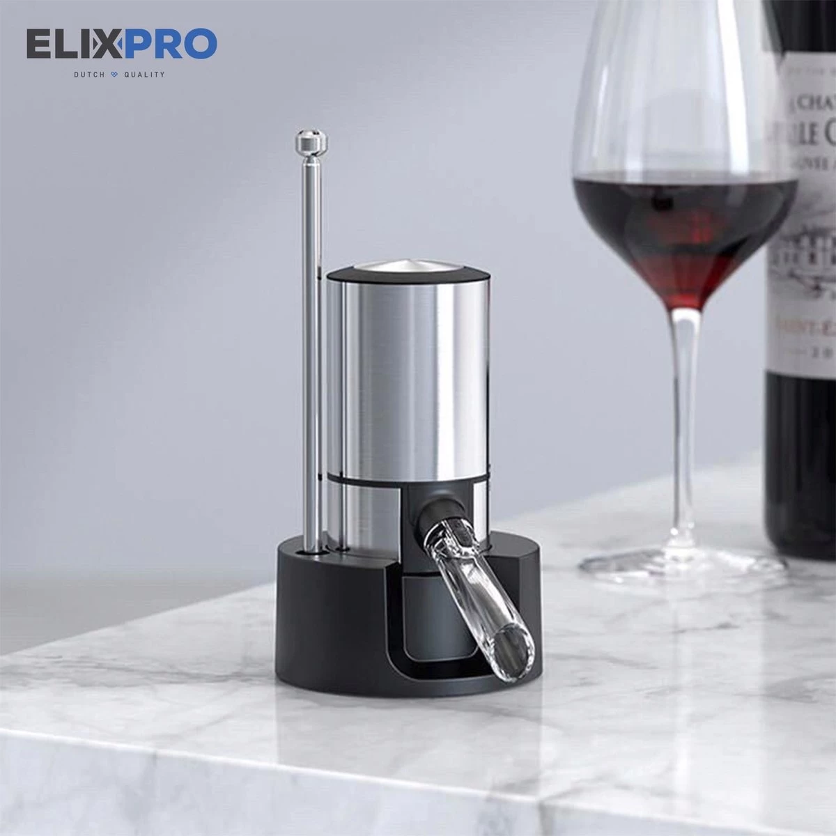 ElixPro - Robinet à Vin électrique - Aérateur à Vin électrique - Accessoires à Vin Le Vin - Aérateur à Vin - Aérateur à Vin De Luxe 8 ElixPro - Robinet à Vin électrique - Aérateur à Vin électrique - Accessoires à Vin Le Vin - Aérateur à Vin - Aérateur à Vin De Luxe – Image 6