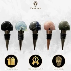 Catrinaz® - Bouchon De Bouteille Premium Avec Tête De Mort - Pierre Naturelle D'agate Moss - Bouchon à Vin - Tête De Mort - Tête De Mort - Coffret Cadeau Luxe - Cadeau Uniek - Cadeau Homme Et Femme 23 Catrinaz® - Bouchon De Bouteille Premium Avec Tête De Mort - Pierre Naturelle D'agate Moss - Bouchon à Vin - Tête De Mort - Tête De Mort - Coffret Cadeau Luxe - Cadeau Uniek - Cadeau Homme Et Femme -Dégustation Délicate 1200x1200 1089