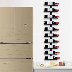 Casier à Vin, Porte-bouteilles, Casier à Bouteilles, Casier De Rangement Mural, Métal, 10 Bouteilles, Noir 13 Casier à Vin, Porte-bouteilles, Casier à Bouteilles, Casier De Rangement Mural, Métal, 10 Bouteilles, Noir -Dégustation Délicate 1200x1200 1140