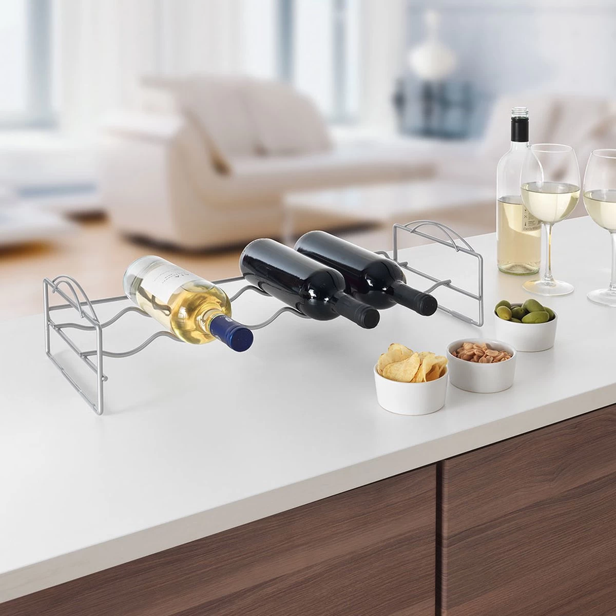 Casier à Vin Rose Tomado Metalex - 56 X 25 X 13 Cm - 6 Bouteilles - Empilable 6 Casier à Vin Rose Tomado Metalex - 56 X 25 X 13 Cm - 6 Bouteilles - Empilable – Image 4