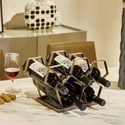 Mémoire Le Trésor - Casier à Vin - Casier à Vin Métal - Forme Pentagone - 5 Bouteilles - Accessoires De Vêtements Pour Bébé Vin - Moderne - Luxe - Handgemaakt - Qualité Horeca -Dégustation Délicate 1200x1200 1166