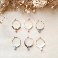 Reconnaître Son Verre à Vin - Marqueur De Verre - Anneaux De Verre à Vin - Pierre Natural - Marqueur De Verre à Vin