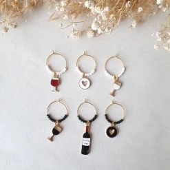 Reconnaître Votre Verre à Vin - Le Vin Est Bon - Anneaux De Verre à Vin - Verre à Vin - Perles