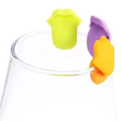 6 Pièces Mignon Marqueur En Verre Tong Multicolore - Silicone - étiquette En Verre - Fête 14 6 Pièces Mignon Marqueur En Verre Tong Multicolore - Silicone - étiquette En Verre - Fête -Dégustation Délicate 1200x1200 1193