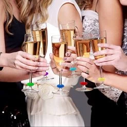 Marqueurs De Glas - étiquettes En Silicone - Marqueur De Verre à Vin - étiquettes - Décoration De Fête - 24 Pièces -Dégustation Délicate 1200x1200 1204