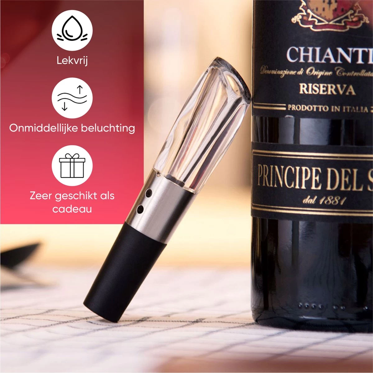 Verseur Et Aérateur De Vin Circle Joy En Acier Inoxydable Circle Joy En Acier Inoxydable 5 Verseur Et Aérateur De Vin Circle Joy En Acier Inoxydable Circle Joy En Acier Inoxydable – Image 3