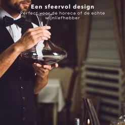 Décanteur De Luxe Cheqo® - Décanteur - Carafe à Décanter - Carafe à Vin - Carafe à Vin - Aérateur De Vin - 2 Litres - Verre Cristal -Dégustation Délicate 1200x1200 1238