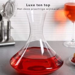 Décanteur De Luxe Cheqo® - Décanteur - Carafe à Décanter - Carafe à Vin - Carafe à Vin - Aérateur De Vin - 2 Litres - Verre Cristal -Dégustation Délicate 1200x1200 1240
