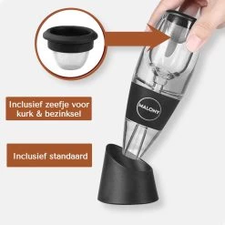 Aérateur De Vin De Luxe Malony - Décanteur De Vin - Accessoires De Vêtements Pour Bébé De Vin - Verseur De Vin - Avec Support - Accessoires De Vêtements Pour Bébé De Bar -Dégustation Délicate 1200x1200 1245