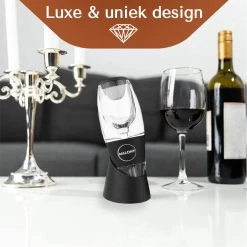 Aérateur De Vin De Luxe Malony - Décanteur De Vin - Accessoires De Vêtements Pour Bébé De Vin - Verseur De Vin - Avec Support - Accessoires De Vêtements Pour Bébé De Bar -Dégustation Délicate 1200x1200 1247