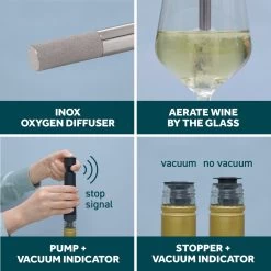 Airtender Vin Aerated And Vacuum Set - Aérateur De Vin - Pompe à Vin - Stockage Sous Vide - Décanteur - Acier Inoxydable 25 Airtender Vin Aerated And Vacuum Set - Aérateur De Vin - Pompe à Vin - Stockage Sous Vide - Décanteur - Acier Inoxydable -Dégustation Délicate 1200x1200 1253