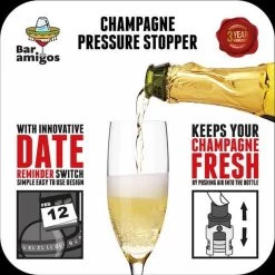 Bar Amigos Champagne Prosecco Bouchon Pressoir à Vin Pétillant - Gris 21 Bar Amigos Champagne Prosecco Bouchon Pressoir à Vin Pétillant - Gris -Dégustation Délicate 1200x1200 1272