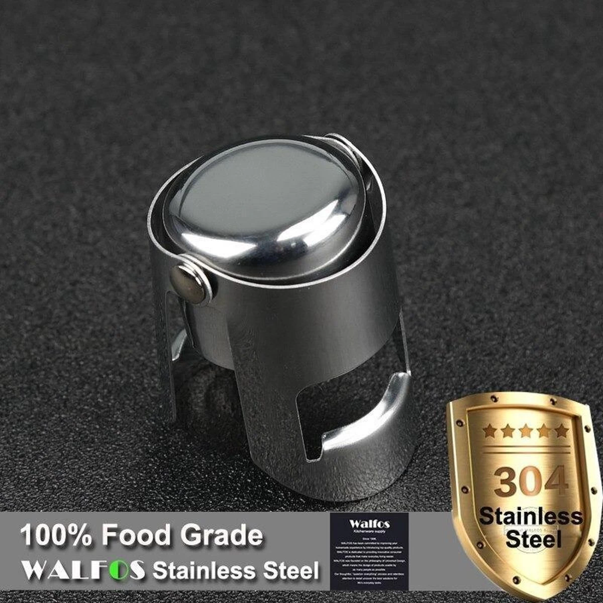 WiseGoods De Vin Et De Champagne WiseGoods - Bouchons De Vin Sous Vide Réutilisables - Bouchon De Champagne En Acier Inoxydable - Bouchon De Bouteille De Vin - Bouchon De Bouteille 4 WiseGoods De Vin Et De Champagne WiseGoods - Bouchons De Vin Sous Vide Réutilisables - Bouchon De Champagne En Acier Inoxydable - Bouchon De Bouteille De Vin - Bouchon De Bouteille – Image 2