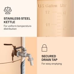 Installation De Brassage De Bière Mundschenk XXL Bouilloire à Purée 3000 W 50 L Acier Inoxydable 304 -Dégustation Délicate 1200x1200 1357