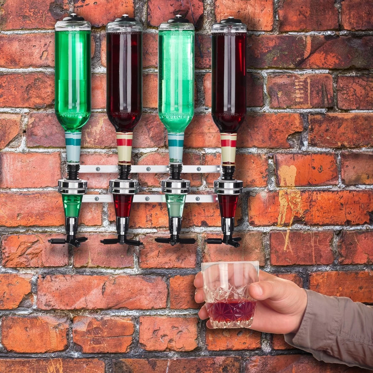 Relaxdays - Bar Majordome 4 Bouteilles - Distributeur De Boissons - Porte-bouteille Shot 3 Cl 13 Relaxdays - Bar Majordome 4 Bouteilles - Distributeur De Boissons - Porte-bouteille Shot 3 Cl – Image 11