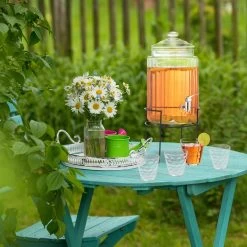 Ensemble Robinet Limonade Relaxdays - 4 Verres à Boire Avec Couvercle - Distributeur De Boissons Avec Robinet - 6 L -Dégustation Délicate 1200x1200 1386