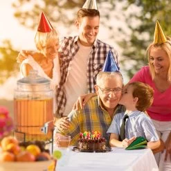 Ensemble Robinet Limonade Relaxdays - 4 Verres à Boire Avec Couvercle - Distributeur De Boissons Avec Robinet - 6 L -Dégustation Délicate 1200x1200 1388