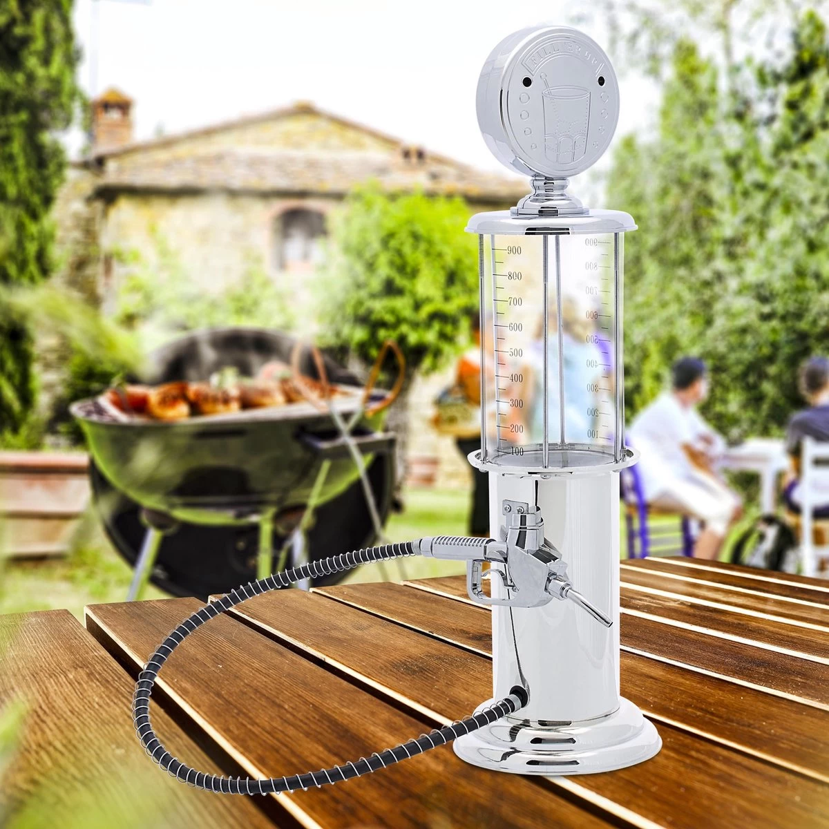 Relaxdays Distributeur De Boissons - Robinet Pour Boissons - Ancienne Pompe à Essence Design Spécial - Capacité 900 Ml 5 Relaxdays Distributeur De Boissons - Robinet Pour Boissons - Ancienne Pompe à Essence Design Spécial - Capacité 900 Ml – Image 3