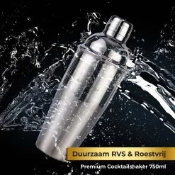Cocktail Set Premium - Cocktail Set 12 Pièces Avec Bamboe Standard - Cocktail Shaker 750ml - Argent - Coffret Cadeau Luxe -Dégustation Délicate 1200x1200 1406