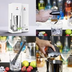 YONO Cocktail Shaker Set - Cocktail Shaker 600ml Avec Tasse à Mesurer Jigger Passoire Becs Verseurs Agitateur Et Pilon - Noir 13 YONO Cocktail Shaker Set - Cocktail Shaker 600ml Avec Tasse à Mesurer Jigger Passoire Becs Verseurs Agitateur Et Pilon - Noir -Dégustation Délicate 1200x1200 1442