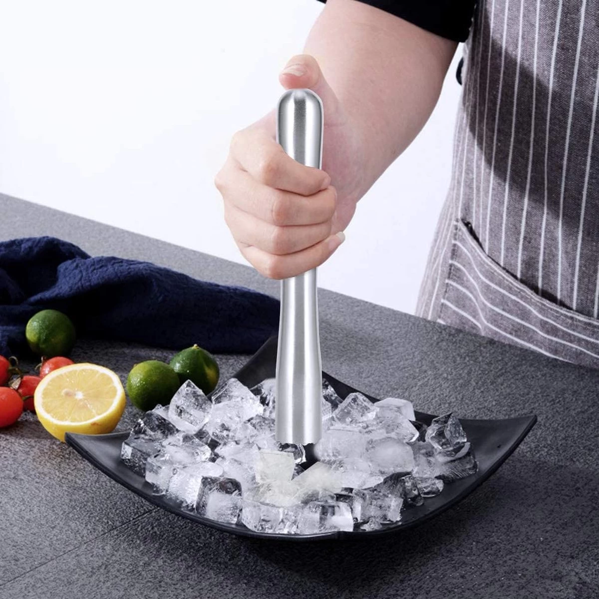 Pilon à Cocktail En Acier Inoxydable, Pilon à Boisson Mélangeur à Cocktail Mojitos Fruit Pilon Citron Marteau Pilon Bar Outil Pour Faire De Délicieux Mojitos, 8.9inch 7 Pilon à Cocktail En Acier Inoxydable, Pilon à Boisson Mélangeur à Cocktail Mojitos Fruit Pilon Citron Marteau Pilon Bar Outil Pour Faire De Délicieux Mojitos, 8.9inch – Image 5