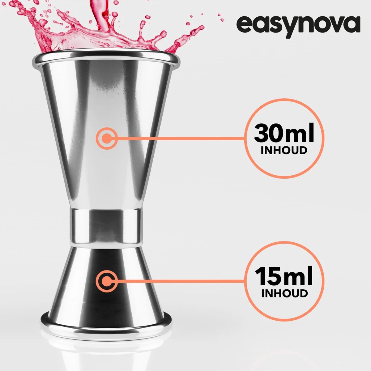 Easynova - Set Shaker à Cocktail - 6 Pièces - Shaker à Cocktail - Acier Inoxydable - Coffret Cadeau 10 Easynova - Set Shaker à Cocktail - 6 Pièces - Shaker à Cocktail - Acier Inoxydable - Coffret Cadeau – Image 8