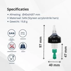 Veluw Bullet Measure Verser 3,5 Cl - Boisson Professionnel Pour Boissons - Vert - Set De 2 -Dégustation Délicate 1200x1200 1467