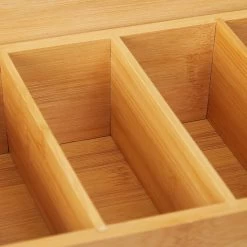 Boîte à Thé Relaxdays Bambou - 5 Compartiments - Coffre à Thé - Boîte De Rangement - Boîte De Rangement à Thé - Organisateur -Dégustation Délicate 1200x1200 147