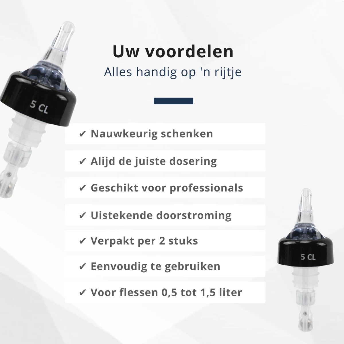 Veluw Bullet Measure Verser 5 Cl - Boisson Professionnel Pour Boissons - Transparent - Set De 2 7 Veluw Bullet Measure Verser 5 Cl - Boisson Professionnel Pour Boissons - Transparent - Set De 2 – Image 5